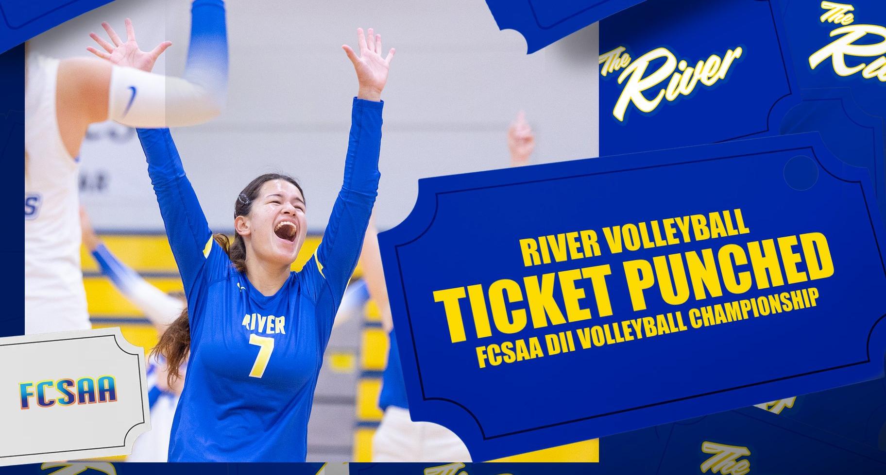 The River Punches Their Ticket to the FCSAA DII Volleyball Championship!
